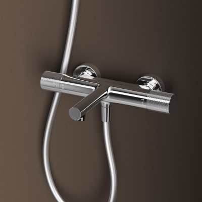 Смеситель для ванны с термостатом, глянцевый хром, Duna, IDDIS, DUNSB02i74WA