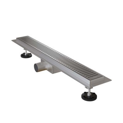 Лоток душевой, горизонтальный выпуск, комбинированный затвор, перфорированная решетка, 600мм, хром, IDDIS, 975A6SB10DZ