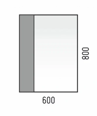 Зеркало-шкаф ГРАФИТ 60, COROZO