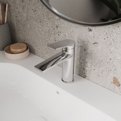 Смеситель для умывальника, глянцевый хром, Azure, Milrado, AZUSB00M01