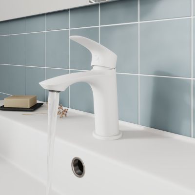 Смеситель для умывальника, белый матовый, Rora, Milardo, RORWT00M01