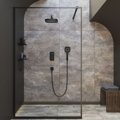 Душевая насадка верхняя квадратная, черная, SpaHome, IDDIS, SPA26BSi64