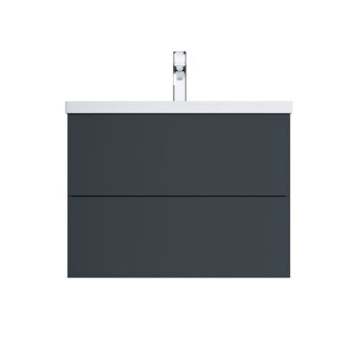 M90FHX07522GM GEM, База под раковину, подвесная, 75 см, 2 ящика push-to-open, графит матовый