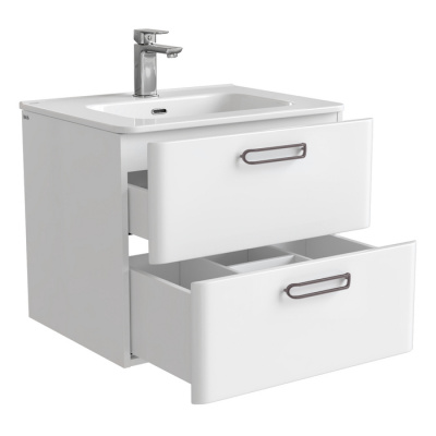 Тумба с умывальником, подвесная, 60 см, белая, Brick, IDDIS, BRI60W0i95K