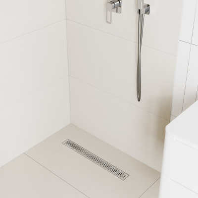 Лоток душевой, сифон 360, комбинированный затвор, перфорированная решетка, 600мм, хром, IDDIS, 975B6SB20DZ