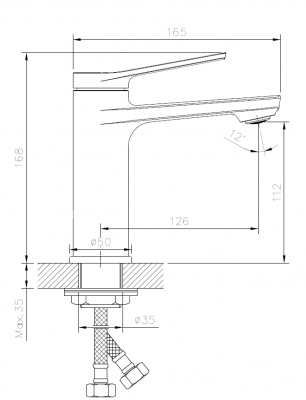 Смеситель для умывальника, Figura, CETUS, CSF1272572C