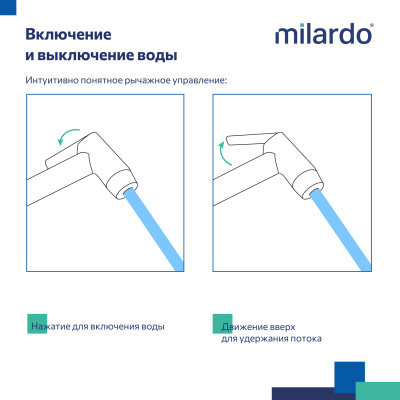 Гигиеническая лейка, Эссеншл (Essential), Milardo, арт. ESS2FCRM20