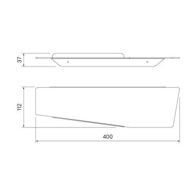 Полка, нержавеющая сталь, черный,  Slide, IDDIS,SLIBS00i44,