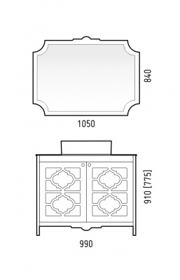 Зеркало МАНОЙР 105, COROZO