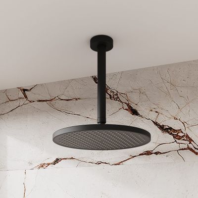 Душевая насадка верхняя круглая, черная матовая, Esper, IDDIS, ESP25BRi64