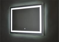 Зеркало для ванной комнаты с сенсорной LED подсветкой 100x80 см, БАРГО, Nova