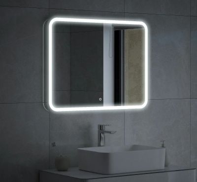 Зеркало для ванной комнаты с сенсорной LED подсветкой 80x60 см, Альбано А, Nova